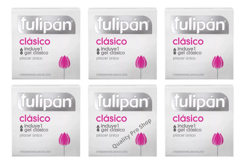 Preservativos Tulipán Clasico 6 Cajitas X3 (18) Variantes