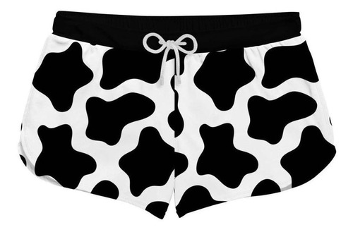 Short Praia Feminino Animal Print Vaca Ref0320