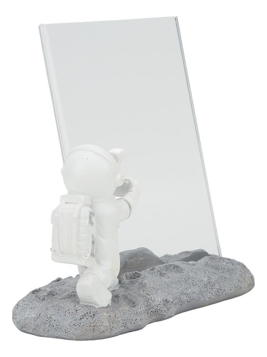 Adorno De Estatua De Astronauta Con Marco De Fotos De Resina