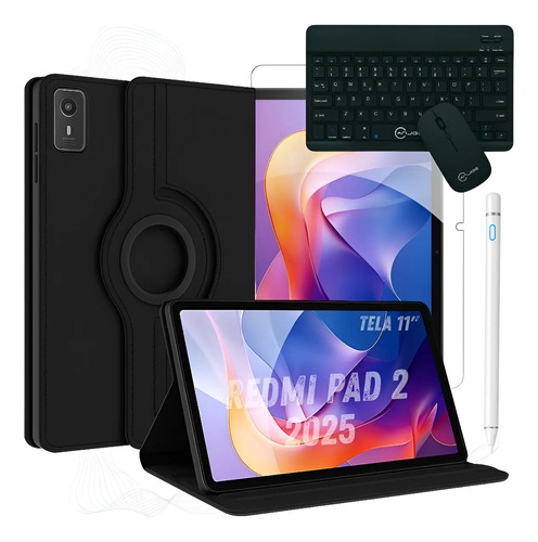 Capa Para Tablet Redmi Pad 2 (2025) Kit Completo Exclusivo | Frete grátis