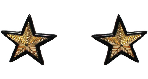  Aretes Moda Dorados Estrellas Contorno Negro Ex281