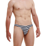 Sunga Sutien Tanga Slip Ropa Interior Masculina Negro Blanco