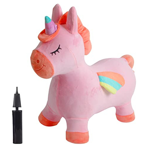 Caballo Saltarín De Unicornio, Juguete De Peluche Salt...