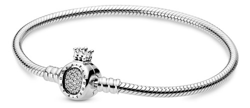 Brazalete Pandora Moments Broche Corona Plata Ale S925