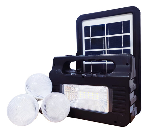 Kit Solar De Emergencia Camping Usb + 3 Ampolletas