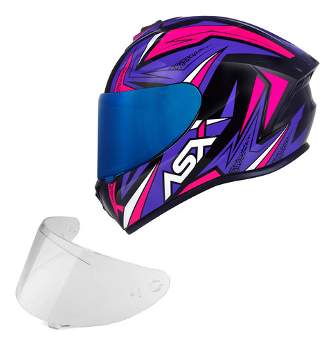 Capacete Moto Asx Esportivo + Viseira 