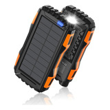 Cargador Solar Portátil De 42.800 Mah Con Linterna Naranja