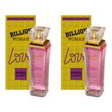 Kit 2 Perfumes Billion Woman Love Paris Elysees Original
