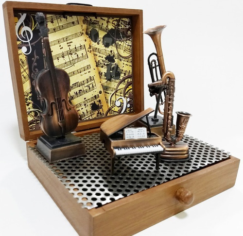 Miniaturas De Instrumentos Musicais De Orquestra Em Metal