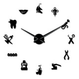 Reloj De Pared Moderno Con Pegatina De 12 Dientes Para P [u]