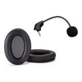 Almohadillas Cuero + Mic Para Hyperx Cloud / Cloud 2 / Core