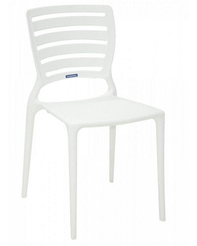 Cadeira Sofia Branca Tramontina Encosto Vazado Horizontal