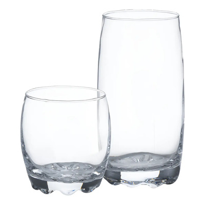 Set 12 Vasos Cristal Oslo 6 DOF 260ml 6 HB 350ml Transparente | Meses sin interés
