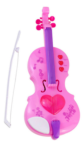 Aprendizagem De Violino Elétrico De Música Rosa Simulada