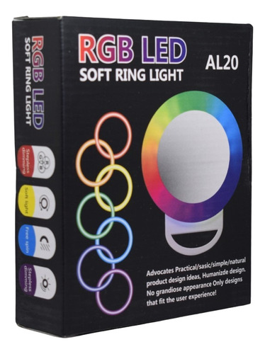 Aro De Luz Led Rgb Selfie Con Espejo