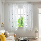 Cortinas Transparentes De Estrellas Para Habitación De...