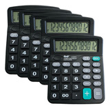 Kit 5 Calculadora Grande Mesa Balcão Escritório 12 Digitos 