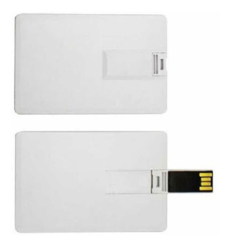 Memoria Usb Blanca 8gb Tarjeta Bancaria 2 Pack