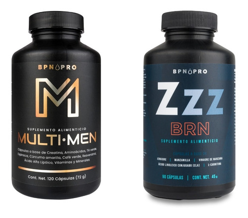 Multivitaminico Para Hombre Y Quemador De Grasa Nocturno Bpn