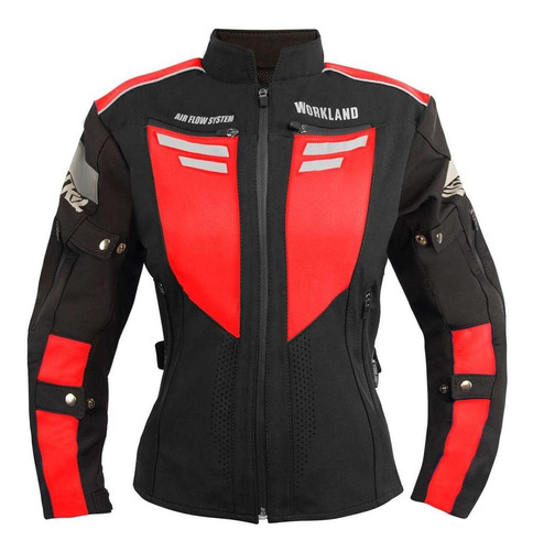 Chamarra Moto Mujer Impermeable Protecciones Biker Wkl 85 Nr