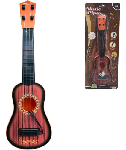Mini Guitarra Ukelele Infantil De Juguete 4 Cuerdas 32 Cm