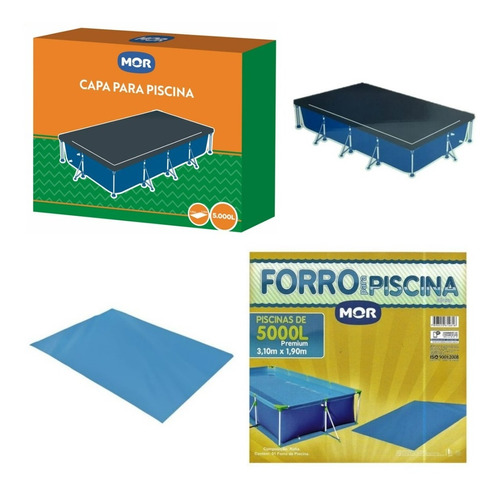 Kit Capa + Forro Para Piscina Premium 5000 Litros - Mor