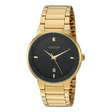 Citizen Men Goldtone Black Dial Watch