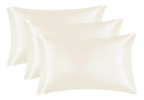 Funda Almohada Satin Tipo Seda Set 3 Unidades 50x76cm