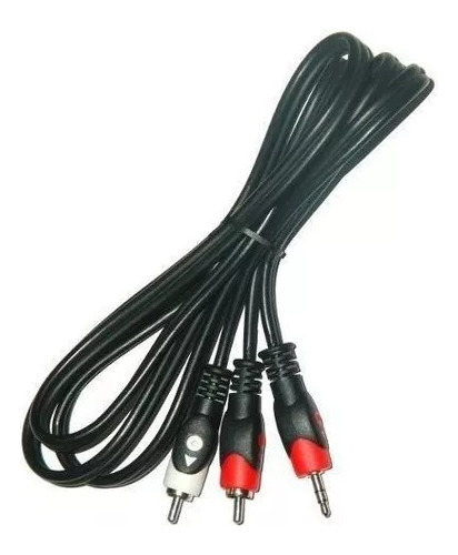 Cable 2 Rca Macho Mini Plug 3,5 Estéreo 3 Metros Reforzado