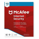 Antivirus Mcafee Internet Security 10 Dispositivos 1 Año