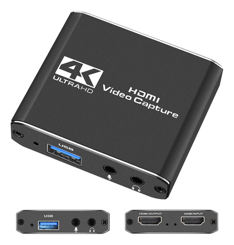 Capturadora Video Hdmi 4k 1080p Usb 3.0 Loop Bucle + Mic In