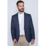 Blazer Checkered Aspen F Azul Fw2024 Ferouch