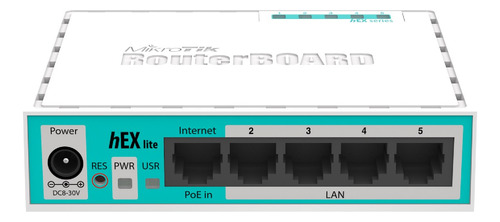 Router Mikrotik Rb750r2 Hex Lite 5 Puertos + Poe In