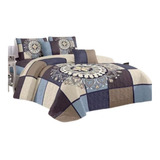 Cobertor De Verano Quilt Cubrecama Reversible 2 Plazas S18