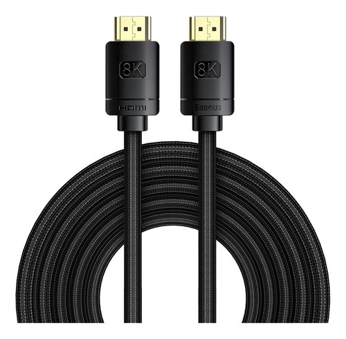 Cabo Hdmi 8k 2.1 Baseus 3 Metros Ultra Hd Hdr Dinamico