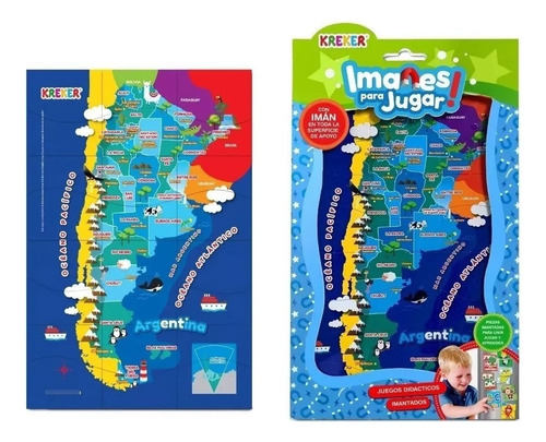 Mapa Argentina Imantado Pais Juego Didactico Puzzle Juguete