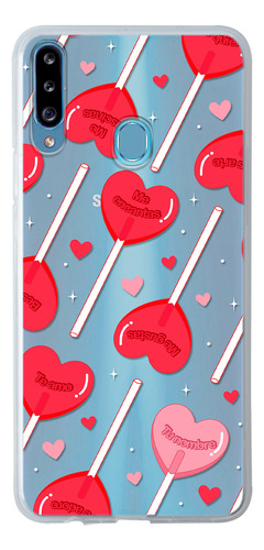 Funda Para Galaxy Para Mujer Paletas Corazones Con Tu Nombre