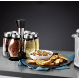 Set Condimento Vidrio Giratorio Cocina Especiero Premium 