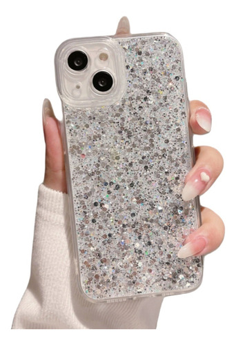 Funda Brillo Glitter Con Protector Camara Para iPhone