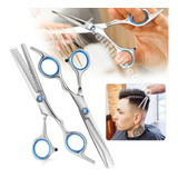 Set 2 Tijeras Profesional Corte Pelo Filo Navaja+ Desmechado