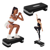 Banco Step Para Ejercicio Ecomlab Crossfit Fitness Ajustable Color Gris