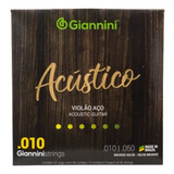 Cordas Violão Guitarra Aço .010 Giannini Acústico -envio 24h