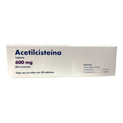 Acetilcisteína 600mg Tubo 20 Tabletas Efervescentes | MercadoLibre
