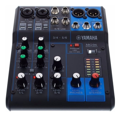 Yamaha Mg06 Consola Mixer Sonido 6 Canales Distrib Oficial
