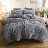 Acolchado Pelo Largo Y Flannel Twin + 1 Almohadon 30x50