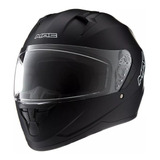 Casco Moto Integral Mac Bass Negro Mate Visor Simple Gaona