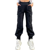 Pantalones Pants Jogger Mujer Deportivos Negro Ropa J