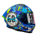 Casco Integral Ich 503 Edspecial No Rules Azul Visor Azul