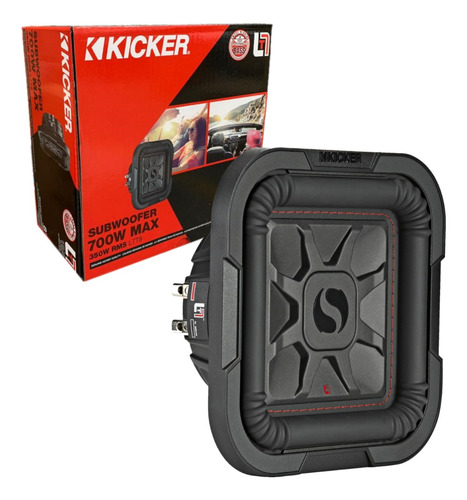 Subwoofer Kicker L7 Plano L7t8 46l7t84 8 Pulgadas 700w Color Negro