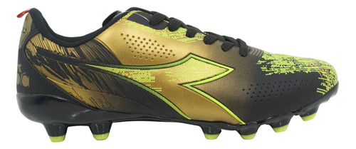 Botin Agilita Diadora Fijo Negro/dorado/amarillo Deporfan